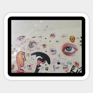 Wall Art Colorful Human Eyes Modern Artwork Photo Sticker